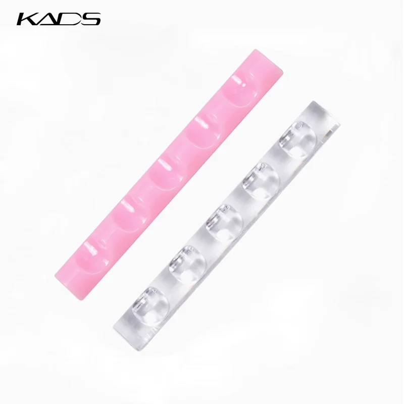 KADS Nail Art Brush Holder Acrylic Clear Pink Nail Brush Rack UV Gel Brush Rest Holders Nail Pen Display Stand Manicure Tools