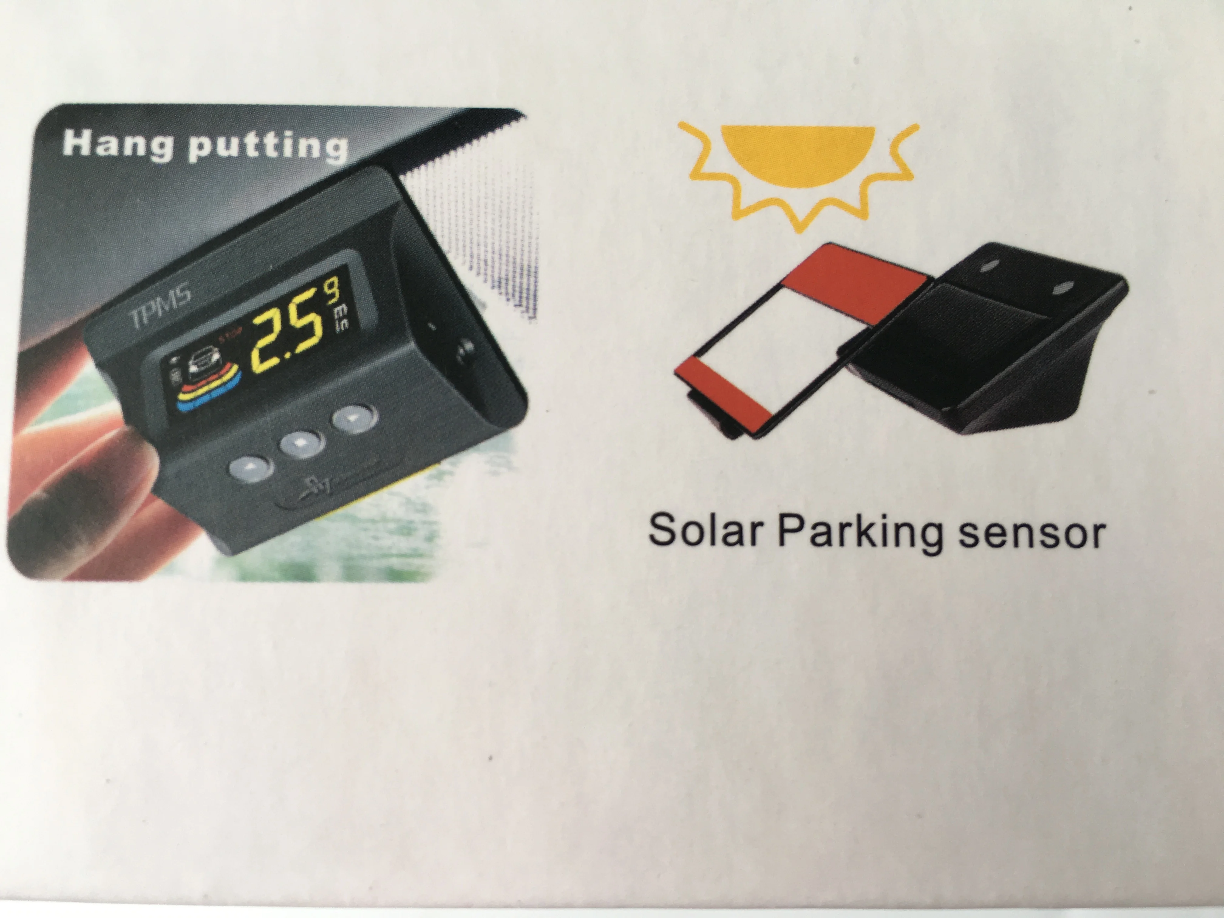 360 OPS car Solar wireless Parking Sensor battery panel 4 Reverse Backup Rear Radar blind monitor Car Parking Security Detect