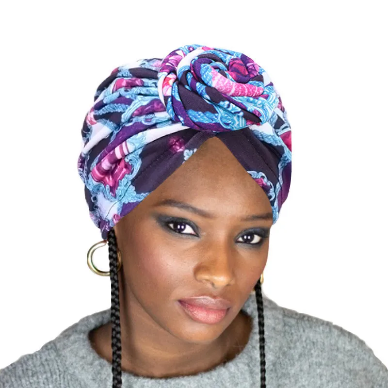 New fashion Women Turban African Pattern Print Turban Hats headscarf Headwrap Bandana Headwear Hair Accessories