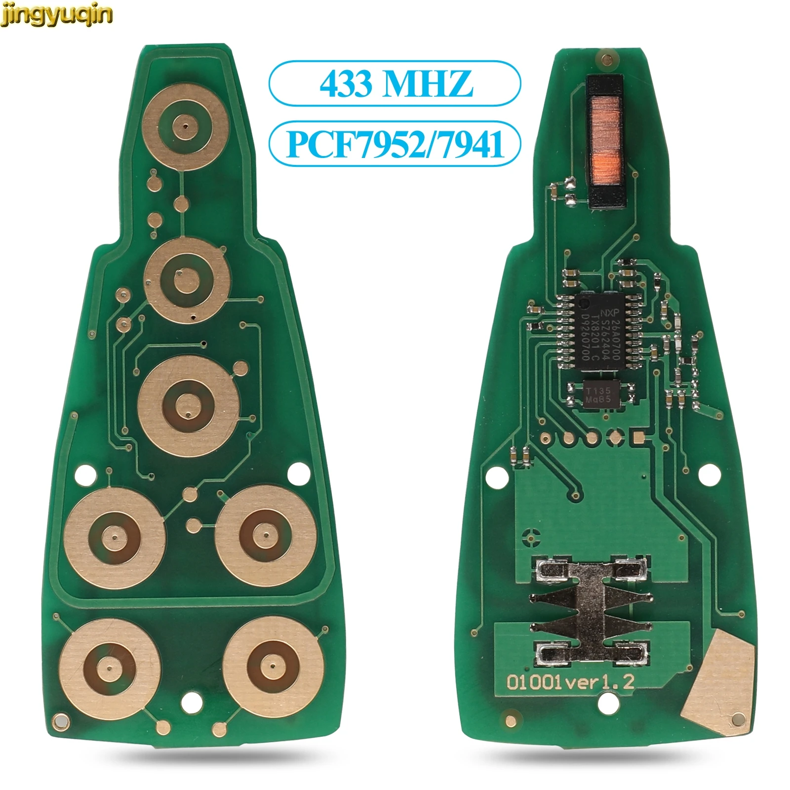 

Jingyuqin Remote Car Key Board 433Mhz ID46 PCF7941 For Dodge Grand Caravan Chrysler Town For Jeep Cherokee M3N5WY783X IYZ-C01C