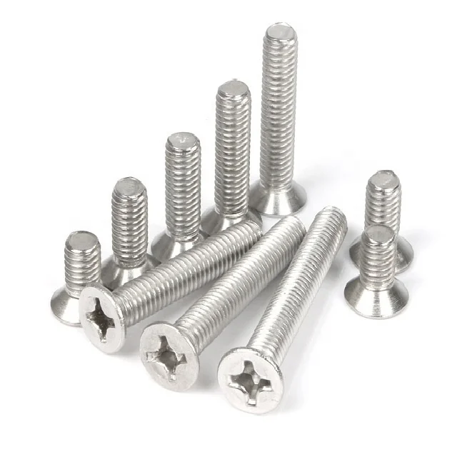 Phillips Screw Flat Head Stainless Steel 100pcs/lot UNC 6-32 3/8 1/2 5/8 3/4 7/8 1 Inch Machine Electrical *3/16 1/4 5/16