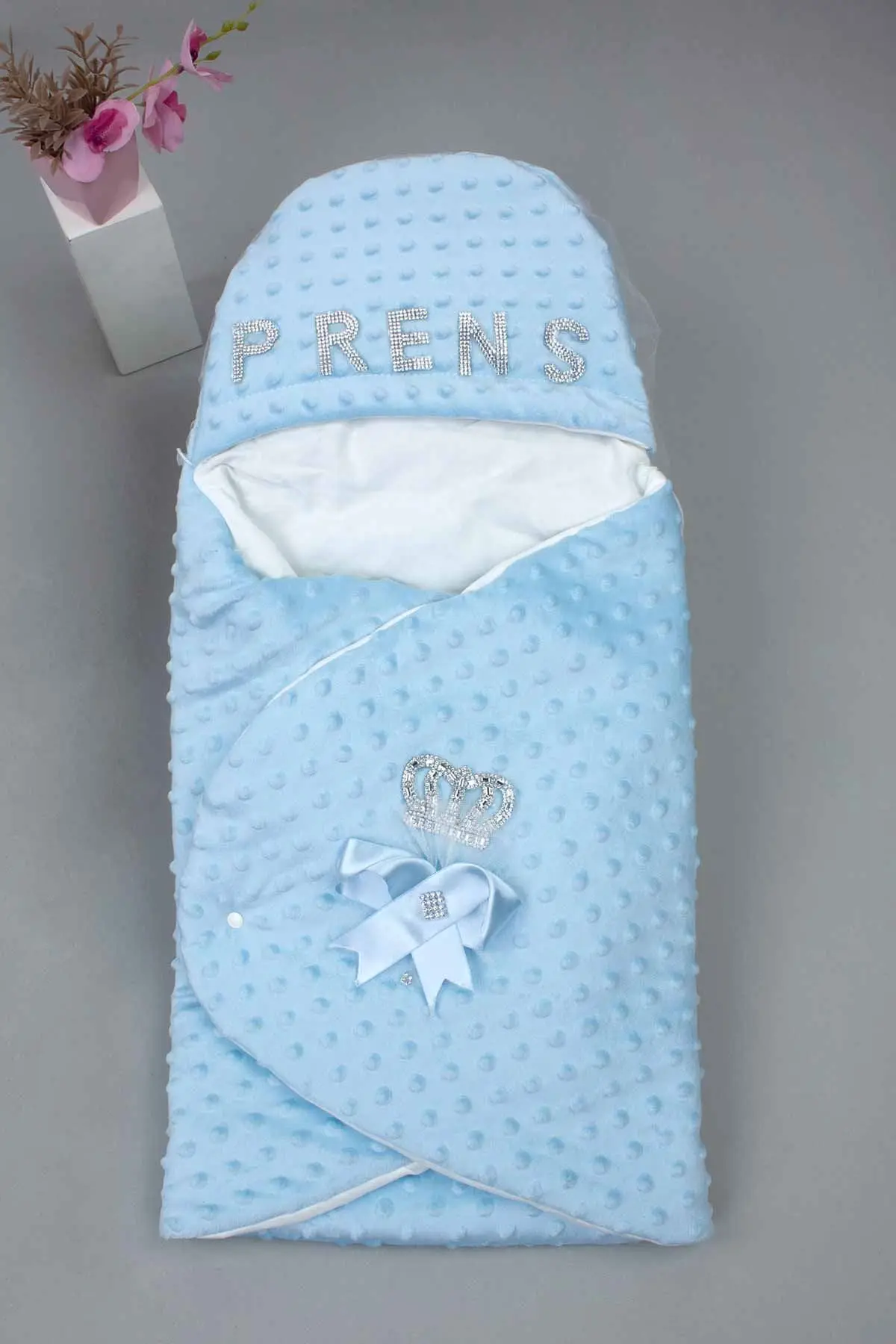 

Blue Boy Baby Swaddle Newborn Male Babies Blanket Clothing Unisex Cotton Fabric Soft Baby Bedding Of SIDS Models