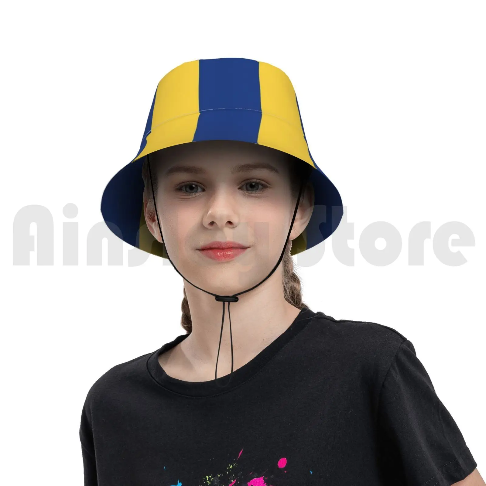 Leeds Retro 1994 Blue And Yellow Away Striped Sun Hat Foldable UV Protection Leeds United Lualaw Peacocks Dirty