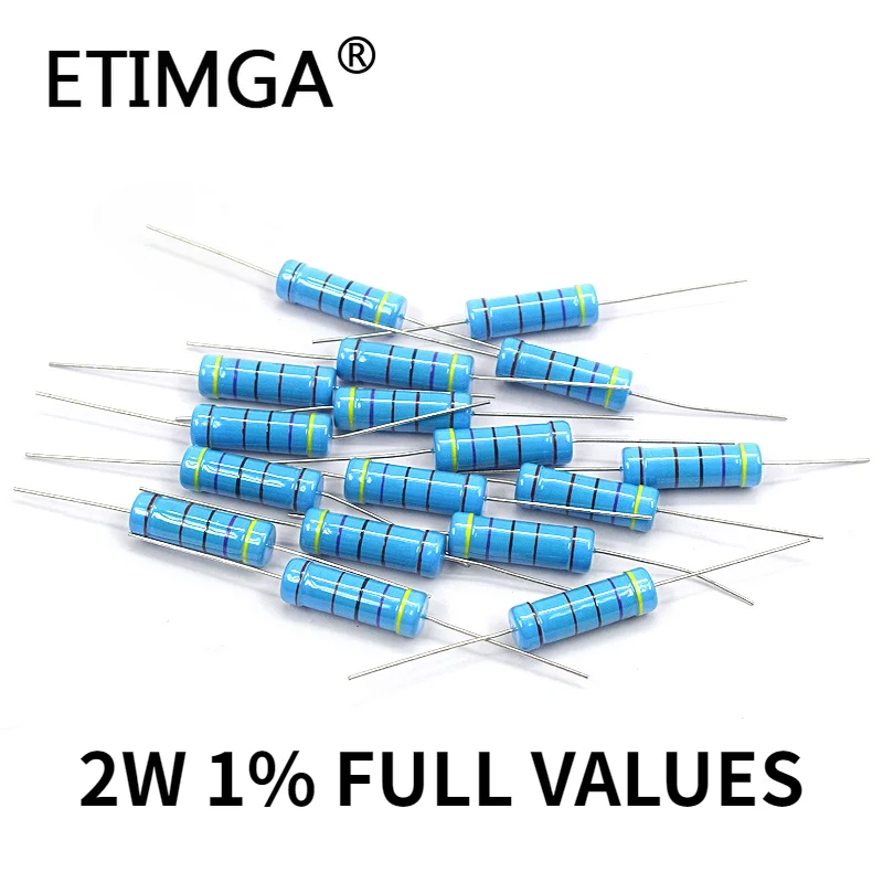 20 Stks/partij 2W 1% Metal Film Weerstand 47K 51K 56K 62K 68K 75K 82K 91K 100K 120K 150K 180K 200K 220K 240K 270K 300K Ohm 220KR