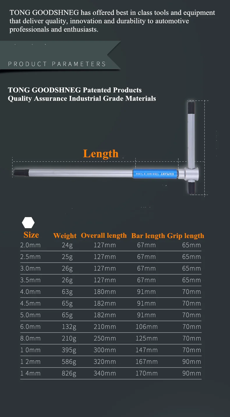 T-Handle Hex Allen Key Wrench w/ Speed Sleeves for Fast Spinning Action,Sliding Top Handle for L Shape Hexagonal Screwdriver