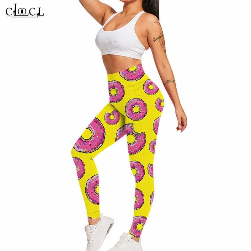 CLOOCL المرأة طماق Homerjay الكعك المطبوعة عالية الخصر مرونة ثلاثية الأبعاد موضة Sweatpants للنساء سراويل رياضية