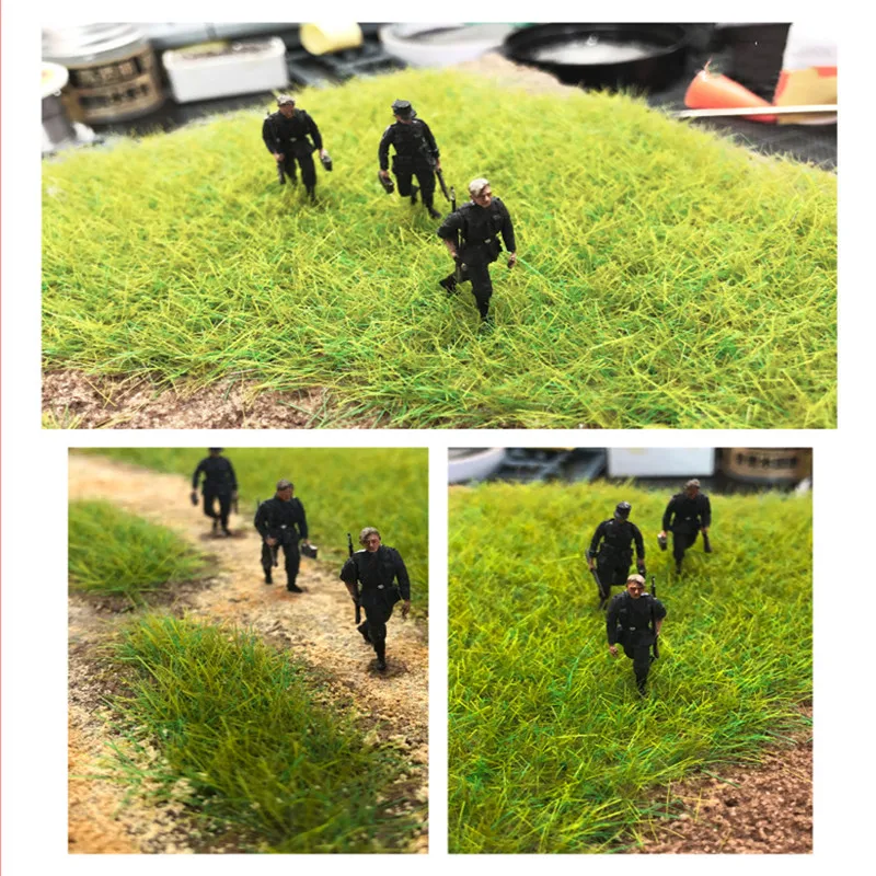 3-8MM Artificial Static Flock Grass Nylon Lawn Turft For Diorama Resign Modeling Game Hobby Terrain Scene Materials