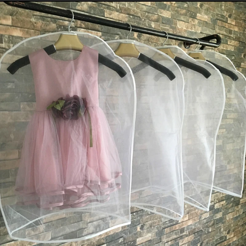 Children Clothing Garment Bags Small Size Garment Protective Covers Closet Kids Clothes Storage Bag Flower Girl Dress Dust Cover