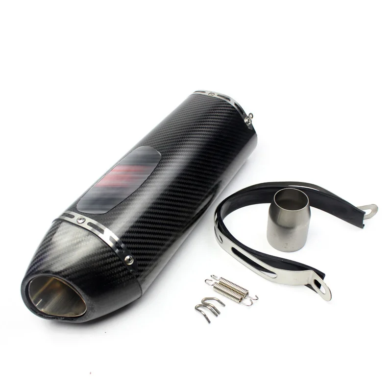 Motorcycle For Yoshimura Exhaust Muffler real Carbon Fiber Pipe For Yamaha tdm 900 tracer 700 fz6n R3 Nmax gsr 600 cafe racer