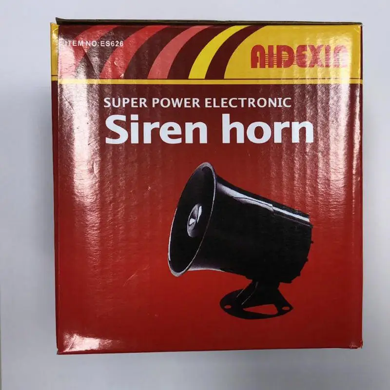 ES-626 DC12V 15W Wired Alarm Siren Horn without Flash with Alarm Volume Reach 105 +/-3dB/lm