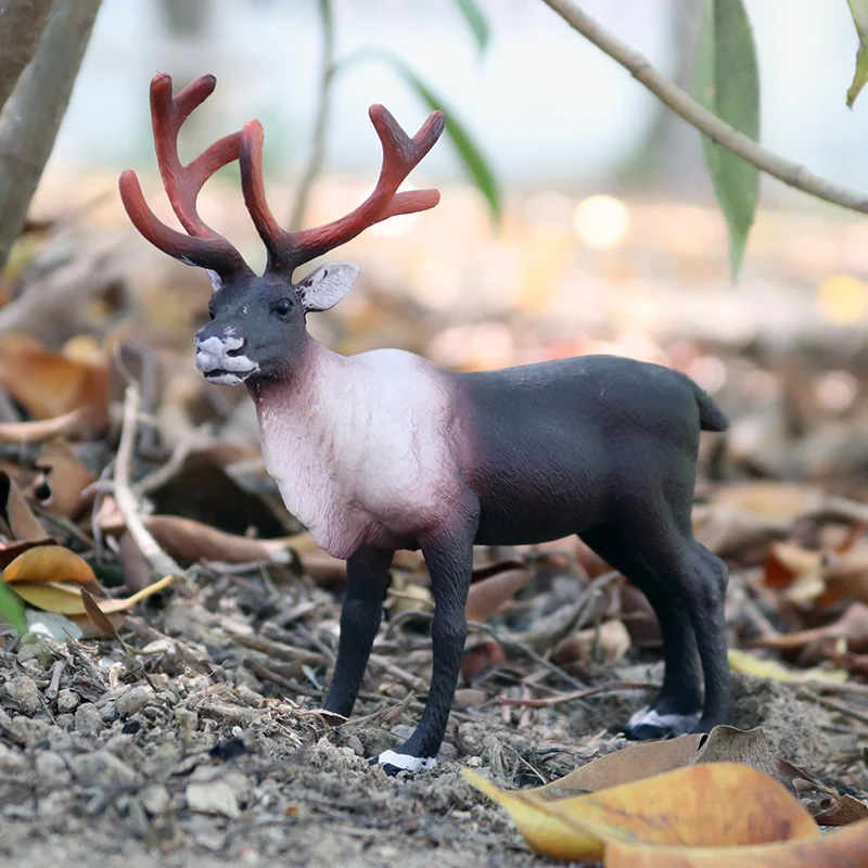 Oenux Wald Hirsch Tiere Simulation Wild White-Tailed Elch Action-figuren Elch Figuren Modell Dekoration Spielzeug Kinder Weihnachten Geschenk – Detail 27