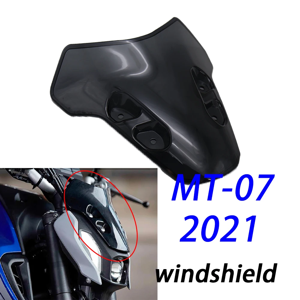 Motorcycle new accessories windshield for Yamama MT-07 MT07 MT 07 mt07 2021 black and transparent windshield wind deflector