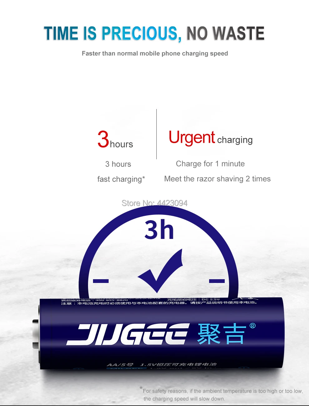 Jugee-リチウムポリマー製usb充電式バッテリー,4スロットusb充電器,2000mah,1.5v,aa,3000mwh,新品