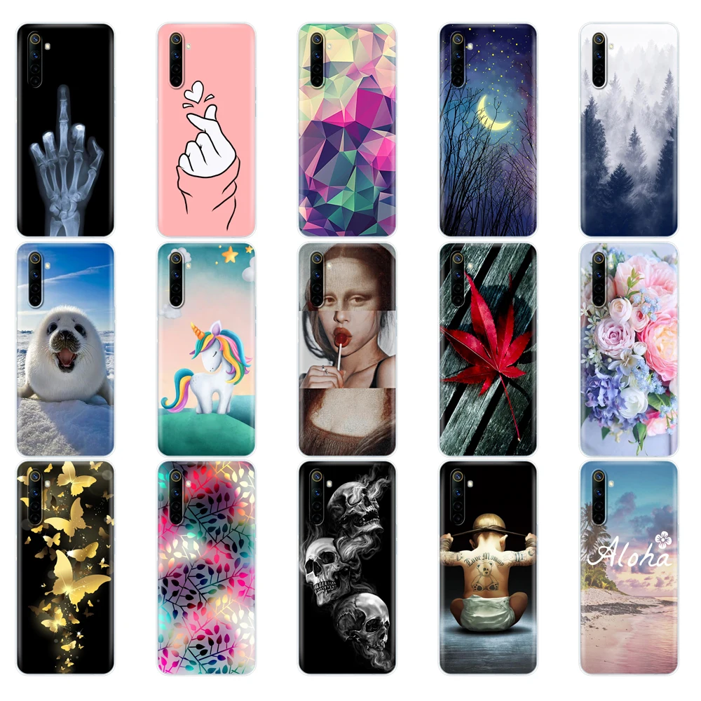 For Realme 6 Realme 6 Pro Realme 6s Realme 6i Case Silicon Soft TPU Back Phone Cover For OPPO Realme 6 6Pro 6S 6i Coque Bumper