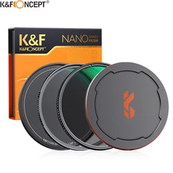 K & F Concept-Kit de filtro de cámara MC UV CPL, con tapa de lente, polarizado Circular, recubrimientos multicapa, 52mm, 58mm, 62mm, 67mm, 72mm, 77mm