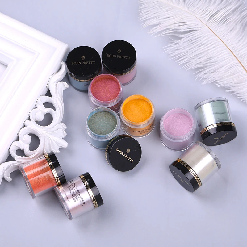 Sinh Xinh Xắn Chấm Móng Bột Mèo Từ Tắc Kè Hoa Gradient Móng Lấp Lánh Bột Lấp Lánh 10Ml Khô Tự Nhiên Ngâm Móng Tay Trang Trí