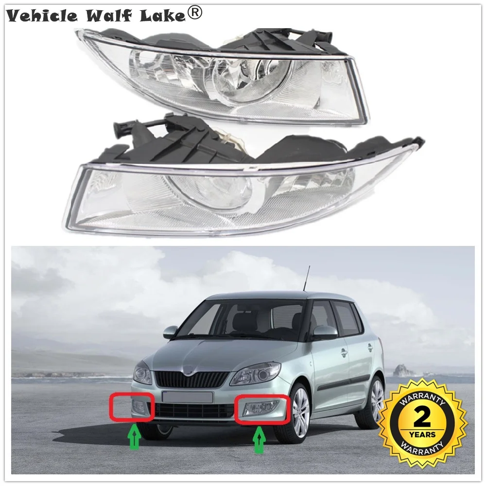 1Para samochodowych świateł przeciwmgielnych do Skody Fabia MK2 5J 2011 2012 2013 2014 2015 Stylizacja samochodu Przednie światło przeciwmgielne Światło przeciwmgielne bez żarówek