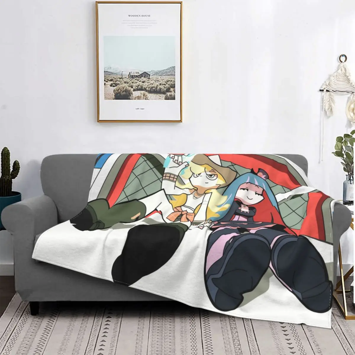 

Panty And Stocking With Garterbelt Blankets Fleece Decoration Ultra-Soft Throw Blankets for Bedding Bedroom Plush Thin Quilt