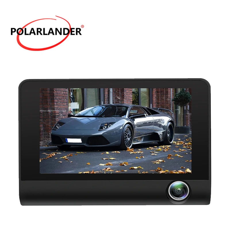 Three Records Black Car DVR 1080P HD Starlight Night Vision IPS Screen Loop Recording 4 inch G-sensor