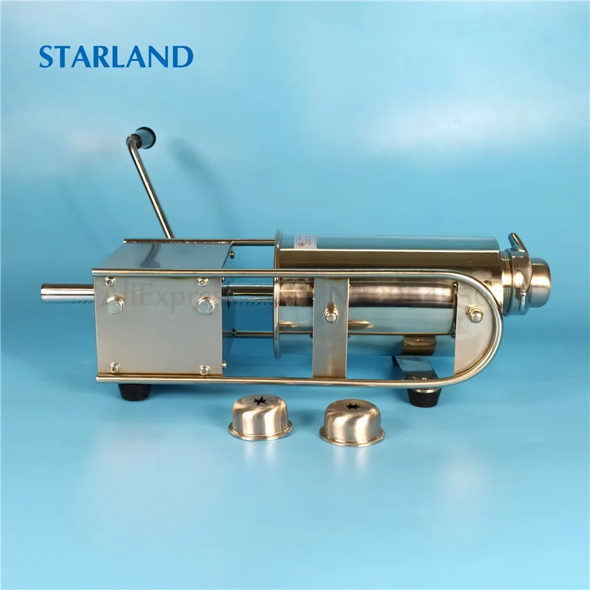 2L Spain Churros Making Machine Stainless Steel Manual Sausage Stuffer Horizontal Churro Extruding Machine Sausage Filler