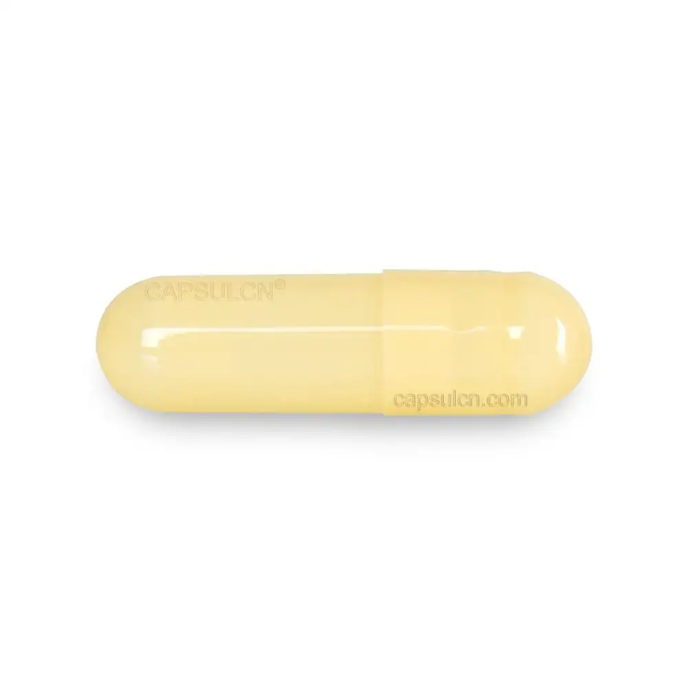 Free Shipping!!! 5000 Pieces / Carton Size 2 Empty Light Yellow  Joined Gelatin Capsules