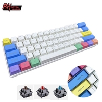 RK61 PBT Keycaps Wireless Gaming Mechanical Keyboard Dual Mode Bluetooth PC Gamer Hot Swappable 61 Keys RGB Backlit Royal Kludge