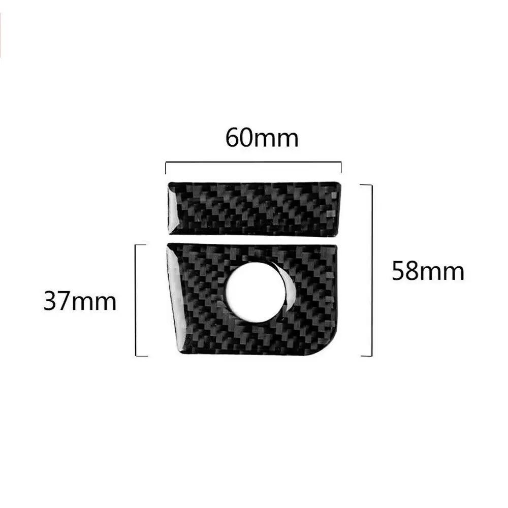 Carbon Fiber Car Inner Stickers Storage Box Switch Sticker Cover Trim For Ford Mustang 2015 2016 2017 2018 2019 Accessories