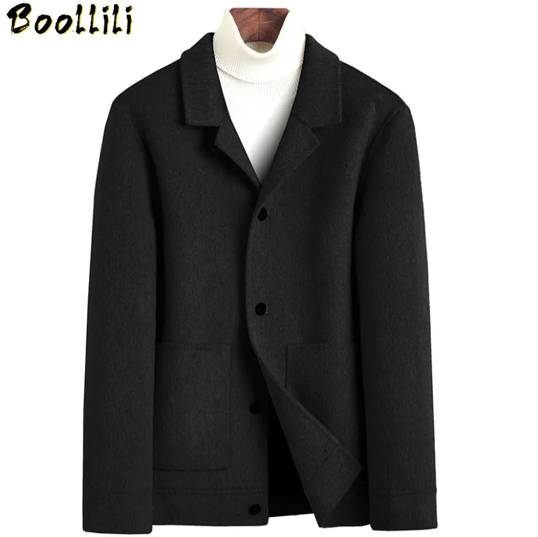 

Men's Wool Boollili Coat Spring Autumn Alpaca Cashmere Jacket Men Overcoat Korean Clothes Wool Coats Abrigos Hombre