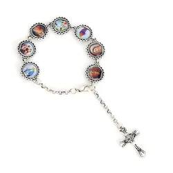 Religious cross bracelet Jesus Virgin Mary icon bracelet men and women religious ornaments Christmas gifts
