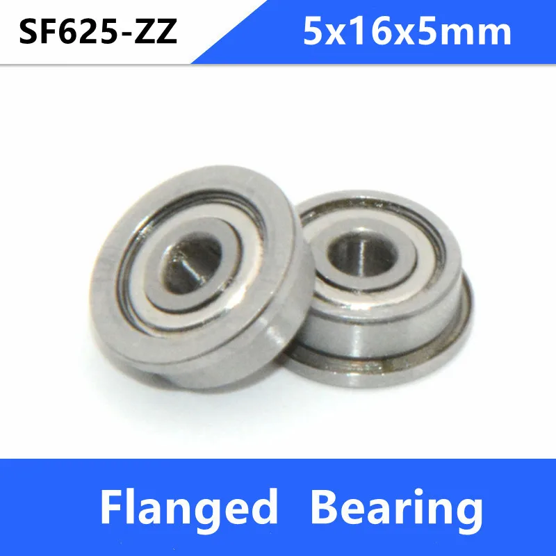 

20/50pcs SF625ZZ SF625 ZZ Z 5x16x5 mm double shielded flanged flange deep groove ball bearings 5*16*5 F625ZZ F625