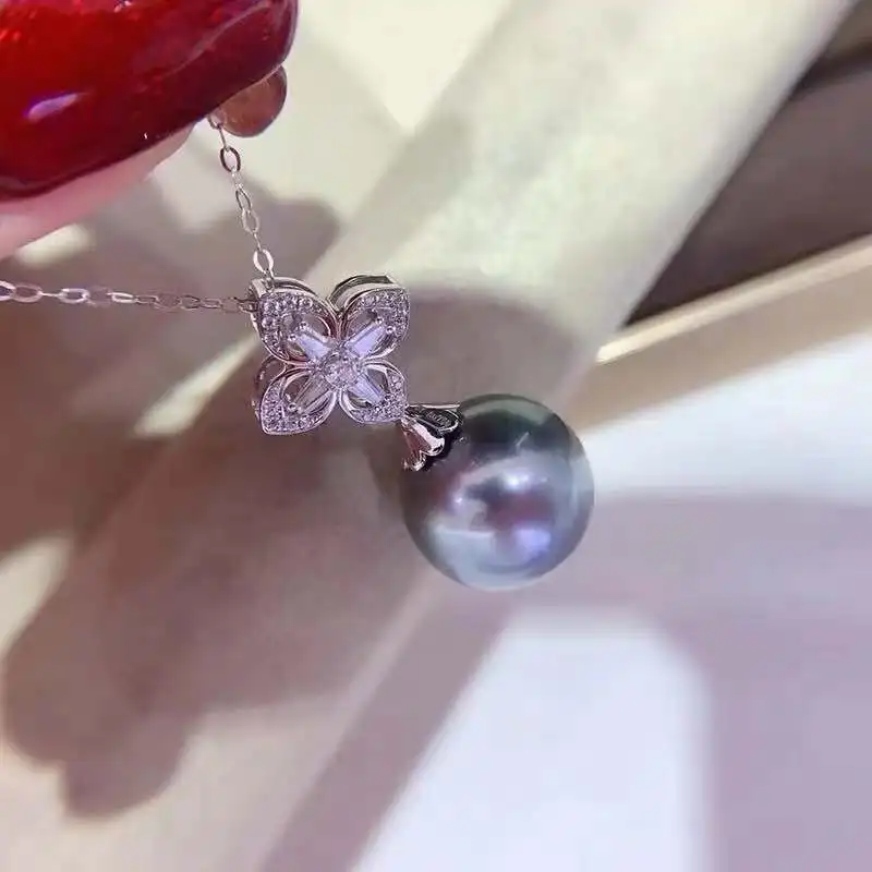 Flora Design DIY Pearl Jewelry Making Pendant Settings Women DIY Handmade Components For 9-13mm