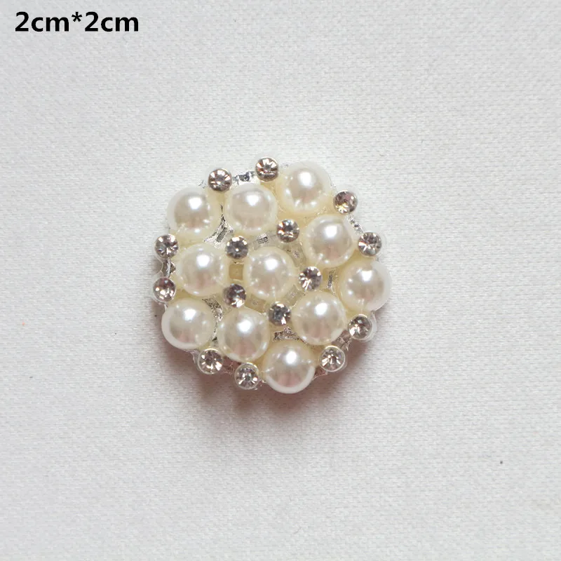 10pcs Pearl Rhinestone Embellishments Buttons Flatback Decorative For Handicraft Bowknot Flower Decoration DIY Craft Supplies