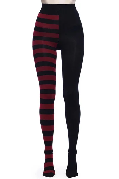 FCCEXIO Striped Yoga Legging Women Print Goth Style Long Tights Casual Punk Ladies Sport High Waist Workout Elastic Leggings