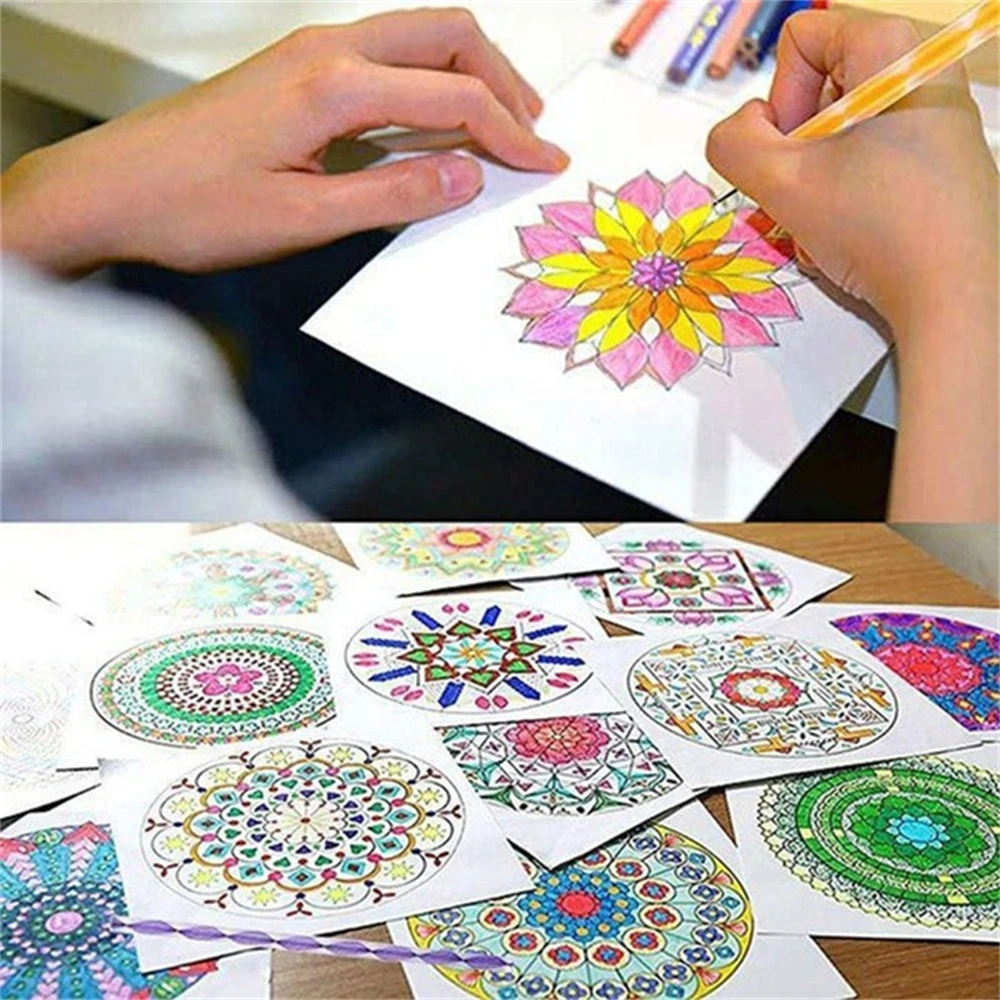 16PCS Mandala Dotting Tools Painting Stencils DIY Stone Embossing Starter Drawing Stylus Pens Art Kit