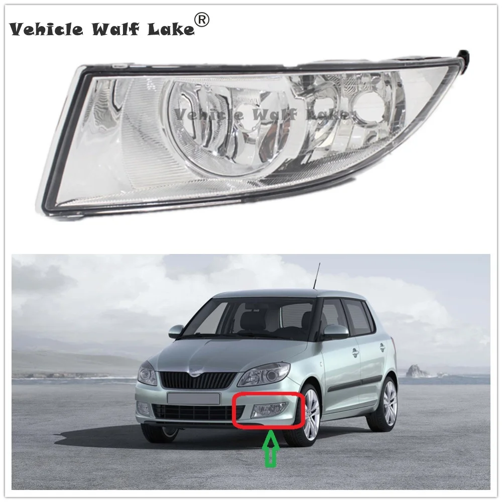 

Left Side Car Fog Light For Skoda Fabia MK2 5J 2011 2012 2013 2014 2015 Car-styling Front Fog Lamp Fog Light Without Bulbs