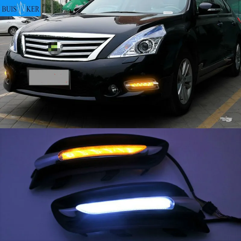 

1 Pair 12V Car Front LED Drl Daytime Running light For Nissan Teana J32 2011 2012 Fog Driving Lamp Turn Signal Styling