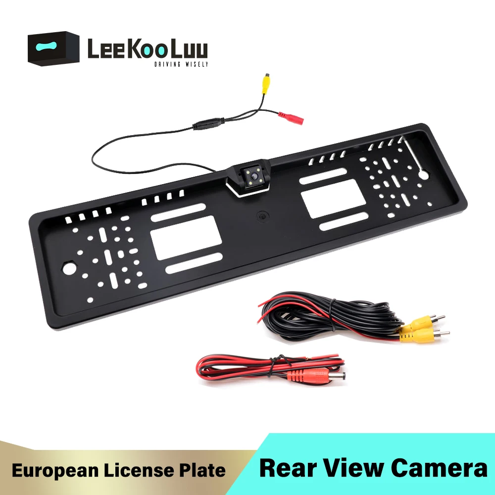 

LeeKooLuu EU License Plate Frame Car Rearview Camera 170 degree Rear View Reverse Camera Parktronic Back Up Waterproof Camera