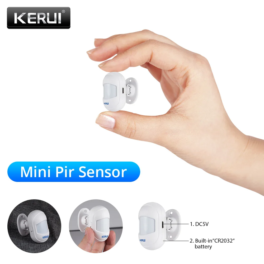 KERUI HW10 Wireless Mini Design PIR Motion Detector Passive Infrared Alarm Sensor with Magnetic Swivel Base Home Alarm System