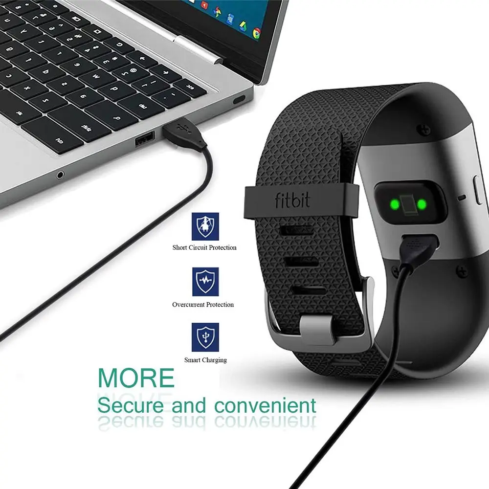 Compatible with Fitbit Surge Charger, Replacement USB Charging Cable Cord Charger Adapter for Fitbit Surge