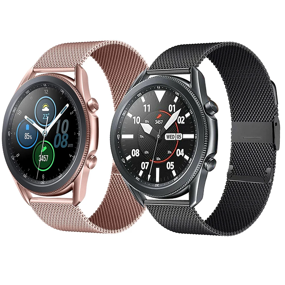 22mm Mesh Milanese Band For Samsung Galaxy Watch 3 45mm 46mm 20mm Bracelet Strap For Watch 3 41mm Active 1 2 40mm 44mm S3