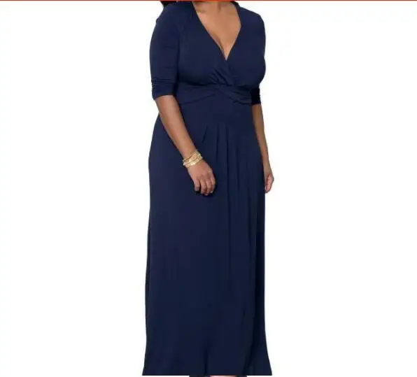 Black V Neck Half Sleeve Women Dress Plus Size 3XL Summer Big Size Casual Women Clothing For Party Elegant Lady Dress