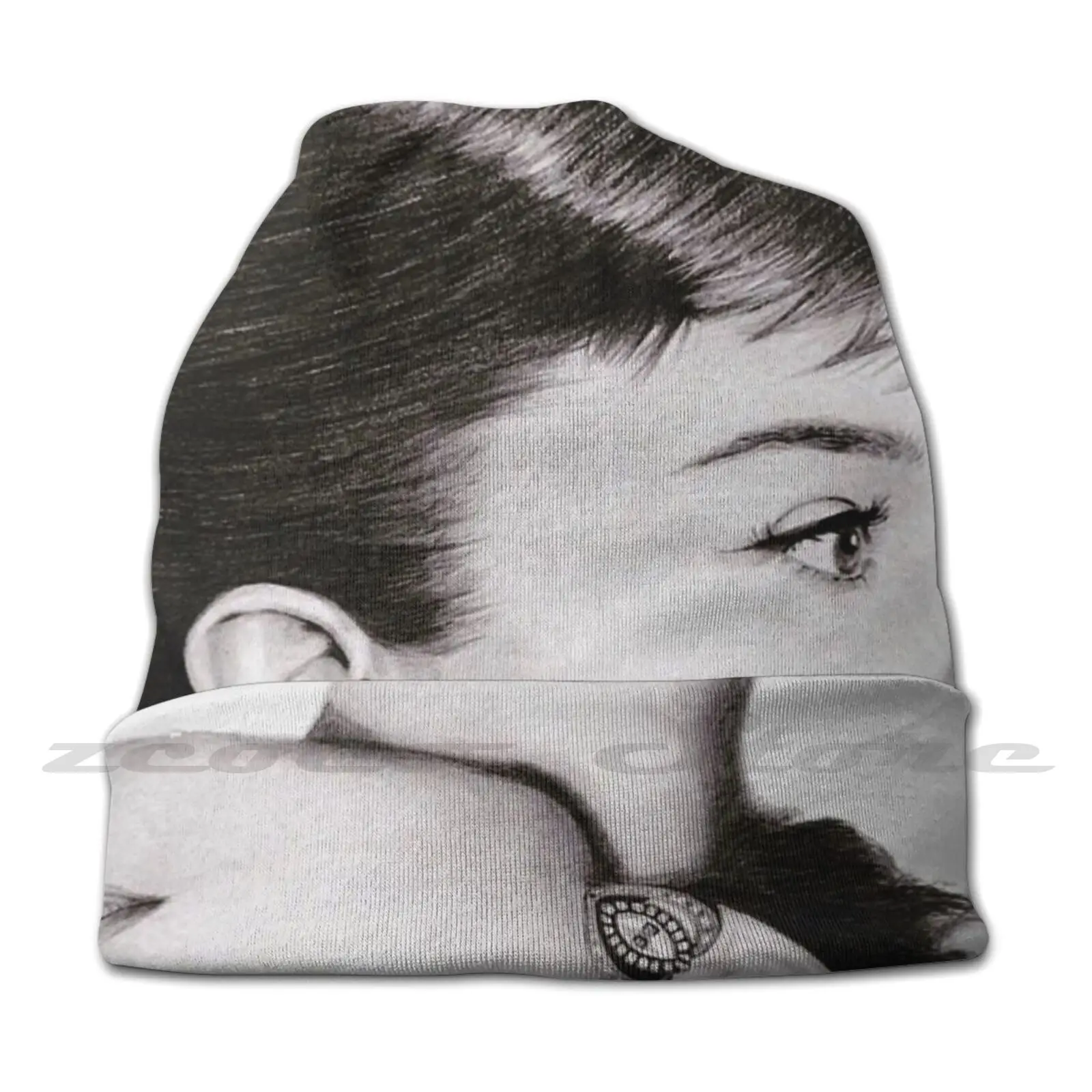 Audrey Hepburn Adult Kids Knit Hat Hedging Cap Outdoor Sports Breathable Audrey Hepburn Audrey Movie Star Fan Art Pencil