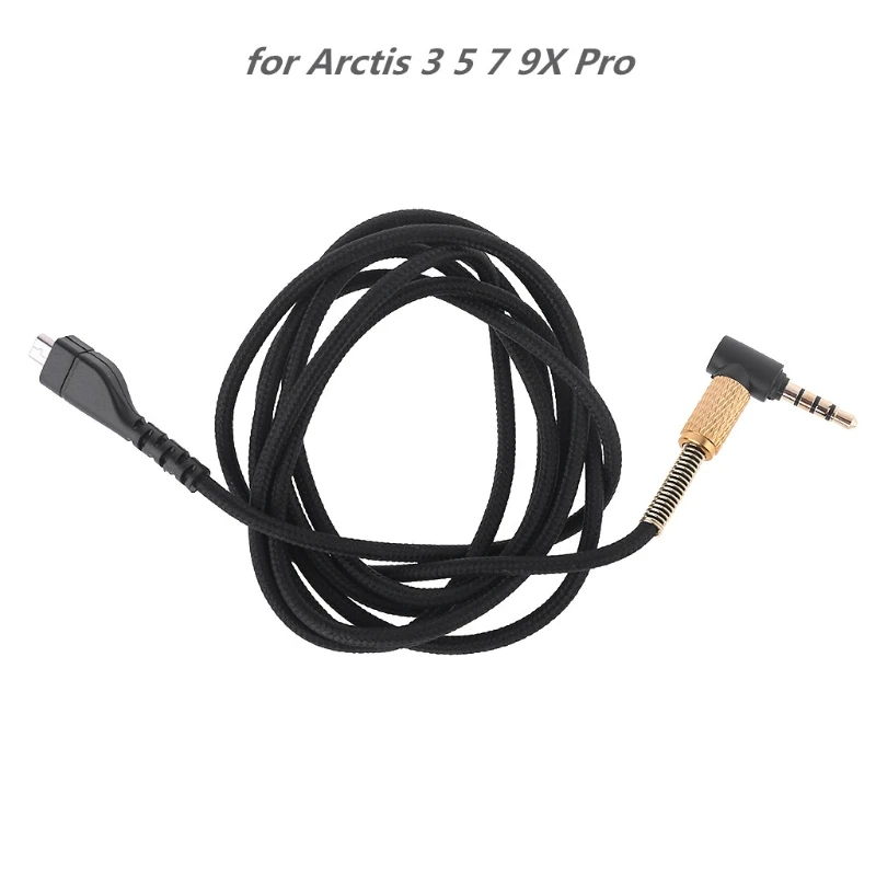 Replacement Stereo Audio Cable Extension Cord for SteelSeries Arctis 3 5 7 9X Pro Wireless Gaming Headphone Headset