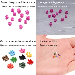 Contas de vidro checas para joalheria, pequenas contas redondas soltas para brincos e pulseira, 2mm 11 principais vendas contas tcheca - №1