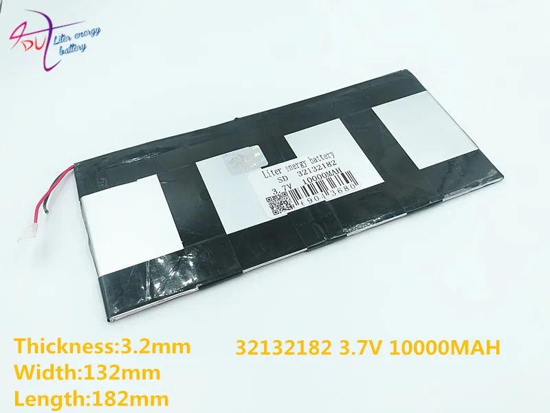 LÍT năng lượng pin Máy Tính Bảng Talk9x U65GT, 3.2*132*182 3.7V 10000 mAh Li-ion 'cho 32132182