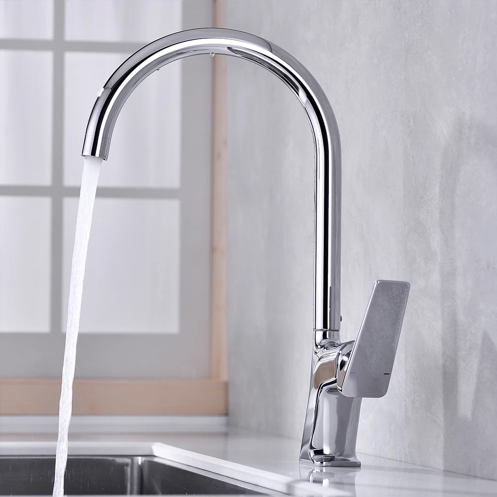 

SKOWLL Kitchen Faucet Single Hole Kitchen Sink Tap High Arc Kitchen Sink Faucets Deck Mounted Sink Mixer Taps Torneira