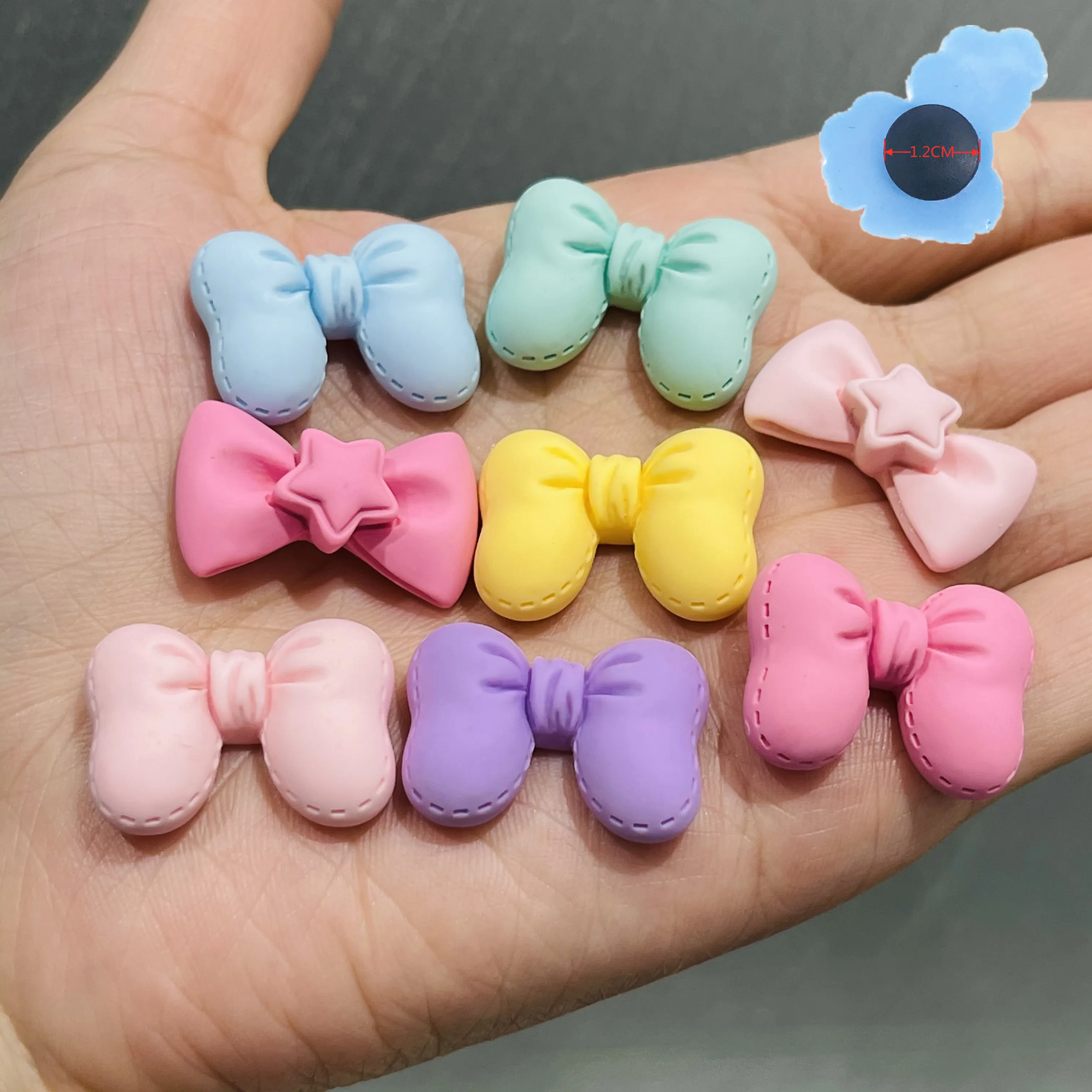 New Arrival 1Pcs Colorful Bow-knot Shoe Charms Decorations Shoe Accessories Fit WristbandscuteKids Birthday Gifts