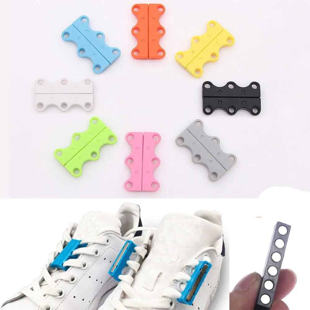 Novelty Closure Magnetic Lazy Fast Closing Shoe Buckles Sneaker Casual Hot Shoelace Fashion No-Tie lazy Shoe laces Unisex