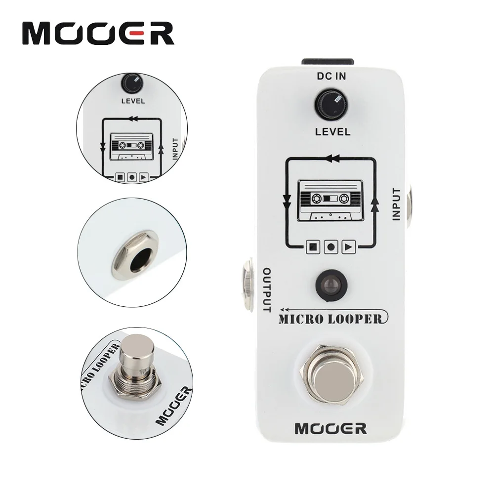 Mooer 30 Min Unlimited Loop Pedal Loop Station Electric Guitar Pedal Board Mlp1 Micro Looper Effector Musical Instrument