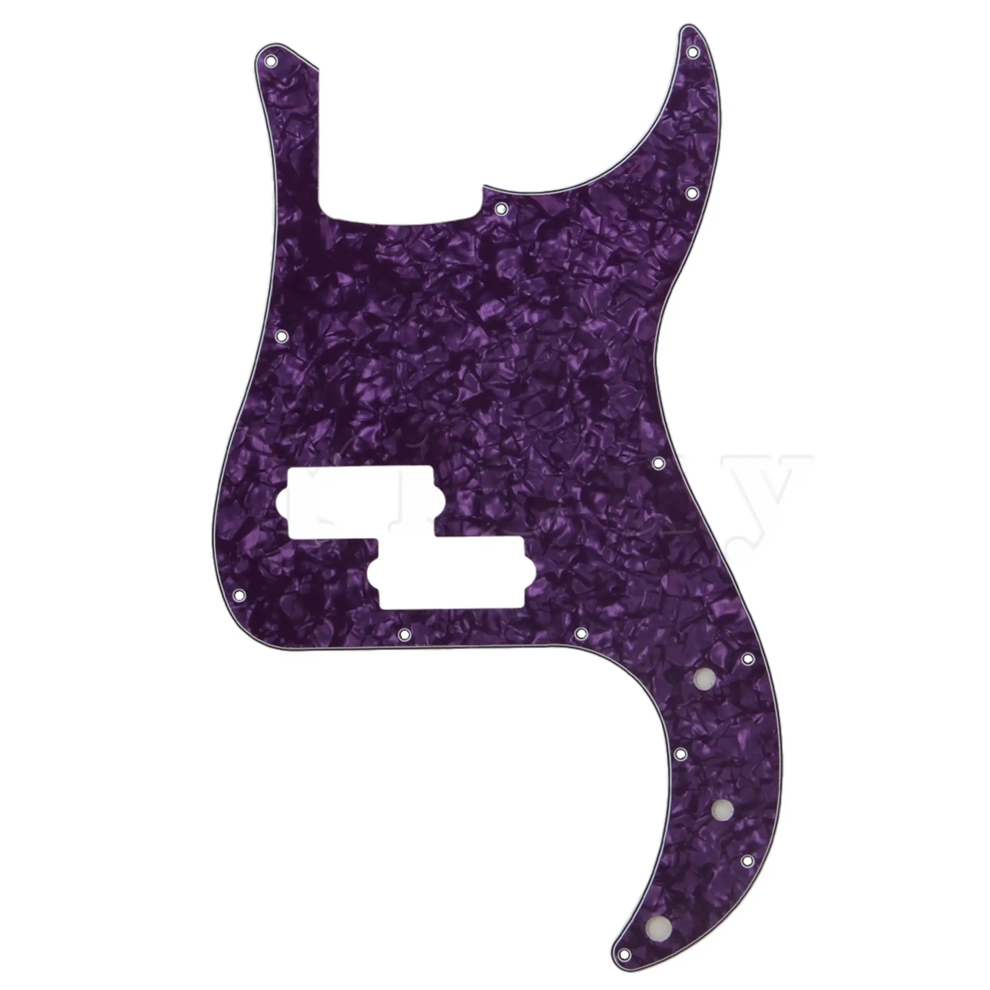 

Yibuy Purple Pearl PVC 3 Ply Bass Pickguard Scratch Plate for PB Electric Bass Guitar 13 Screw Holes